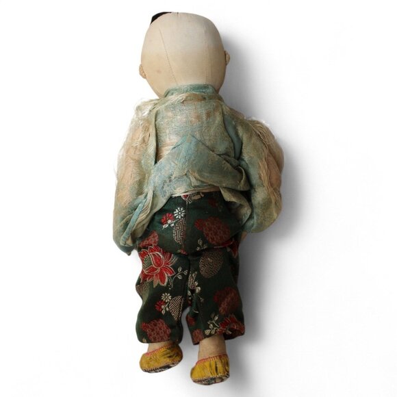Vintage Handmade Cloth Doll In Traditional Asian Outfit - Picture 2 of 10